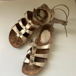 Ugg Golden Sandals With Ankle Straps Size 7